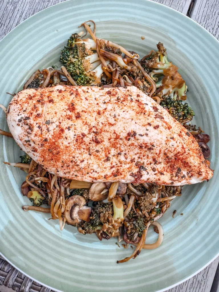 Tauge champignon broccoli schotel